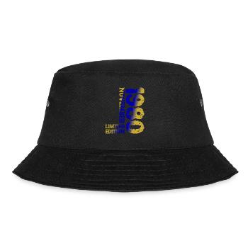 1980 November Limited Edition 43. Geburtstag Deko - Bucket Hat - Schwarz - Vorne - Lela (165cm)