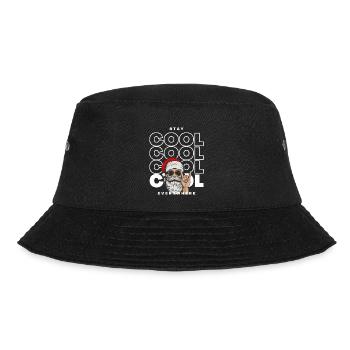 Bleiben Sie überall cool | XMAS - Bucket Hat - Schwarz - Vorne - Lela (165cm)