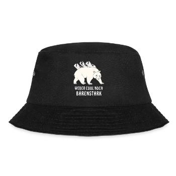 EISBÄR WEDER COOL NOCH BÄRENSTARK - Bucket Hat - Schwarz - Vorne - Lela (165cm)