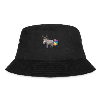 mule ass funny rainbow fart - Bucket Hat - black - Front - Lela (165cm)