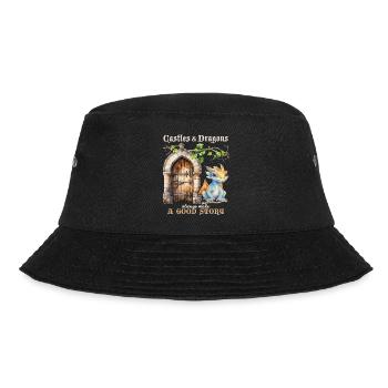 Castles, Palaces and Dragons Medieval Fairy Tales - Bucket Hat - black - Front - Lela (165cm)