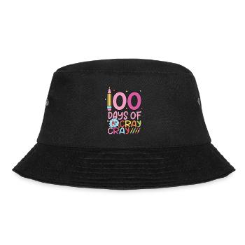 100 Days of Cray for Students 100 Days of School - Bucket Hat - black - Front - Lela (165cm)