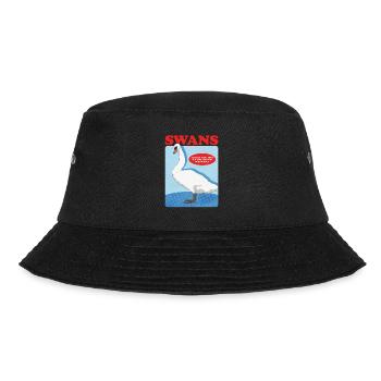 Schwan Schwanenliebhaber Vogel Schwäne Geschenk - Bucket Hat - Schwarz - Vorne - Lela (165cm)
