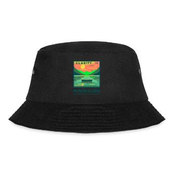 Clarity in Minimalism Lake - Bucket Hat - Schwarz - Vorne - Lela (165cm)
