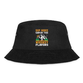 Wandern Wanderer Natur Trekking Outdoor Bergsteigerin - Bucket Hat - Schwarz - Vorne - Lela (165cm)