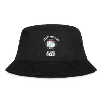 Funny Chicken Saying Chicken - Bucket Hat - black - Front - Lela (165cm)