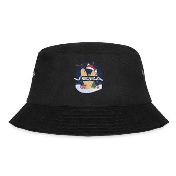 Toller Vera-Name mit Weihnachtsmütze im Weihnachtsthema - Bucket Hat - Schwarz - Vorne - Lela (165cm)