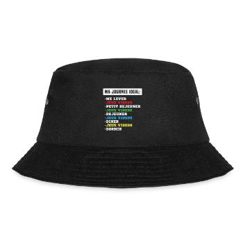 geek ma journée idéale idée cadeau gamer homme - Bob - noir - Devant - Lela (165cm)
