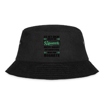 Squash Lustiger Spruch für Mann & Frau - Bucket Hat - Schwarz - Vorne - Lela (165cm)