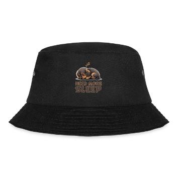 Schlafender Dackel-pyjama – Brauchen Sie Mehr - Bucket Hat - Schwarz - Vorne - Lela (165cm)