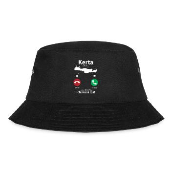 Griechenland Kreta ruft an lustiges Geschenk - Bucket Hat - Schwarz - Vorne - Lela (165cm)