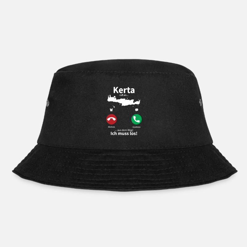 Griechenland Kreta ruft an lustiges Geschenk - Bucket Hat - Schwarz