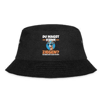 Ziege Ziegenbauer Bauernhof Landwirt Bauer Ziegen - Bucket Hat - Schwarz - Vorne - Lela (165cm)