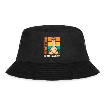 Meditation Is My Passion Spiritual Llama Lover - Bucket Hat - black - Front - Lela (165cm)