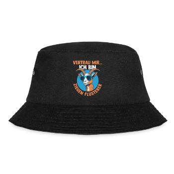 Ziege Ziegenbauer Bauernhof Landwirt Bauer Ziegen - Bucket Hat - Schwarz - Vorne - Lela (165cm)