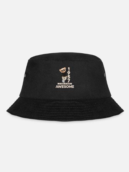 1957 Geburtstag Teddy Bär Being Awesome Orignal - Bucket Hat - Schwarz