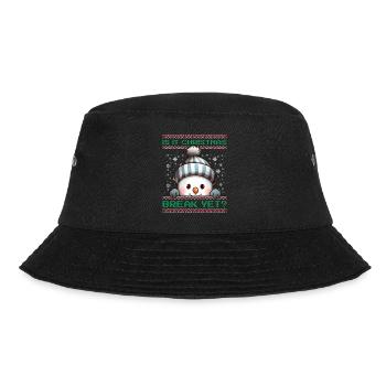 Is It Christmas Break Yet? Süßer Schneeman Lehrer - Bucket Hat - Schwarz - Vorne - Lela (165cm)