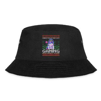 Funny Christmas Forecast Gaming Unicorn Ugly Xmas - Bucket Hat - black - Front - Lela (165cm)