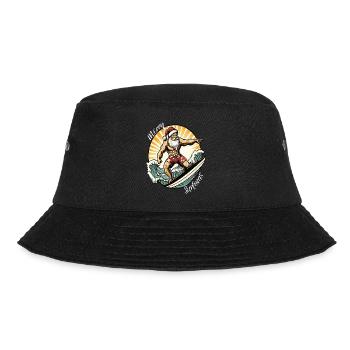 Weihnachtsmann surft fröhlich surft - Bucket Hat - Schwarz - Vorne - Lela (165cm)