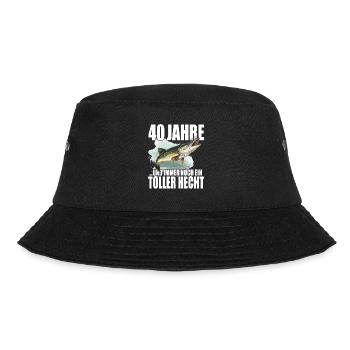 40 Jahre und immer noch ein toller Hecht - Bucket Hat - Schwarz - Vorne - Lela (165cm)