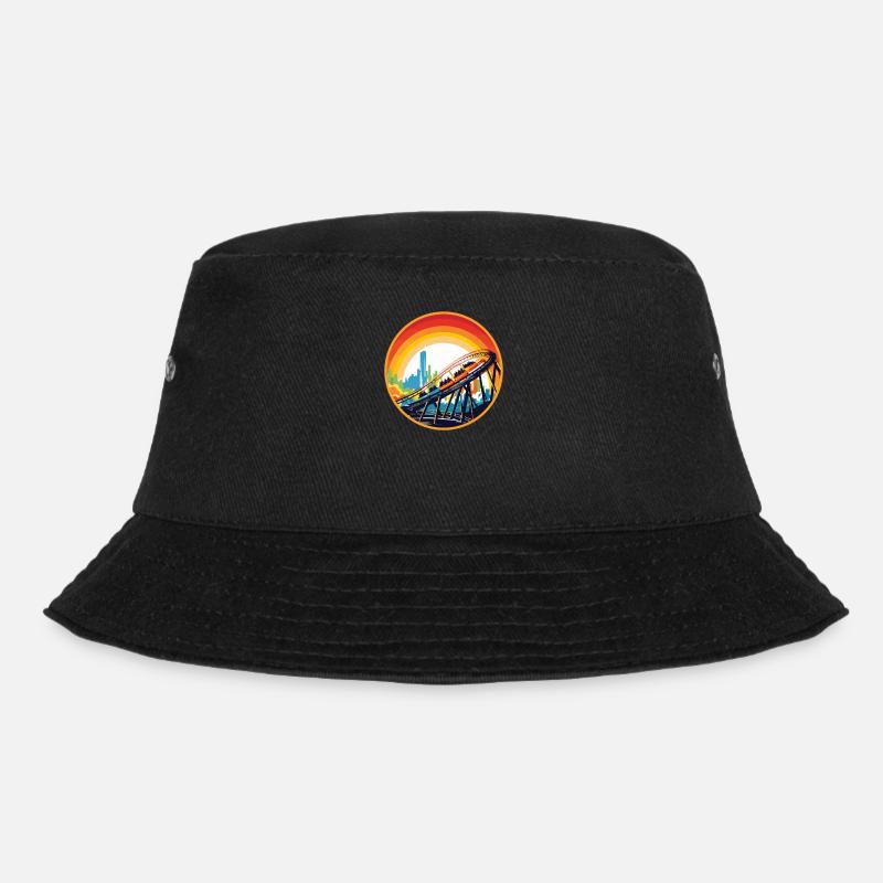 Amusement Park, Fair, Fairground, Funfair - Bucket Hat - black