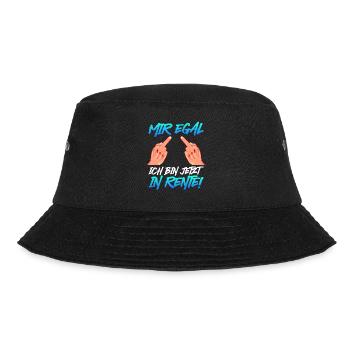 Ruhestand Mir Egal Ich bin jetzt in Rente! - Bucket Hat - Schwarz - Vorne - Lela (165cm)