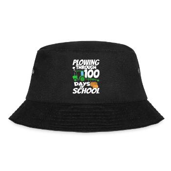 100th Day of School Tractor Costume 100 School Days - Bucket Hat - black - Front - Lela (165cm)