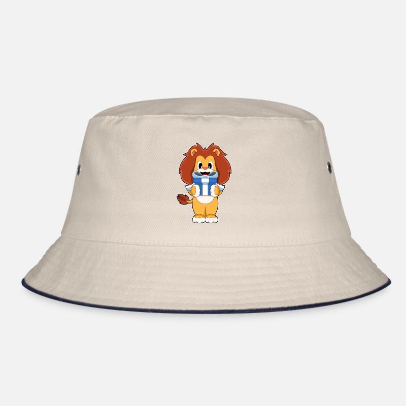 Lion Christmas Package Bucket Hat