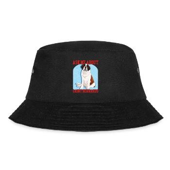 Bernhardiner Hund St. Bernhardshund Geschenk - Bucket Hat - Schwarz - Vorne - Lela (165cm)