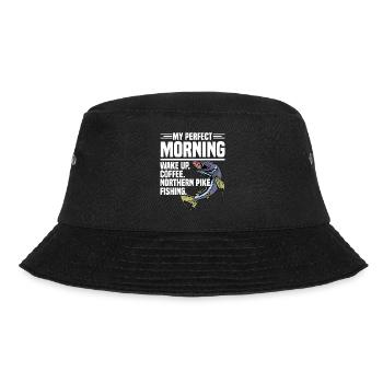 Nördlicher Hechtfischer Hecht Angelrute Hechtfisch - Bucket Hat - Schwarz - Vorne - Lela (165cm)
