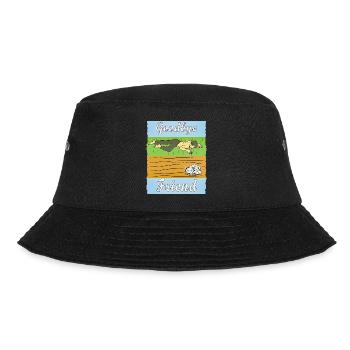MAN SAD DOG - Bucket Hat - black - Front - Lela (165cm)