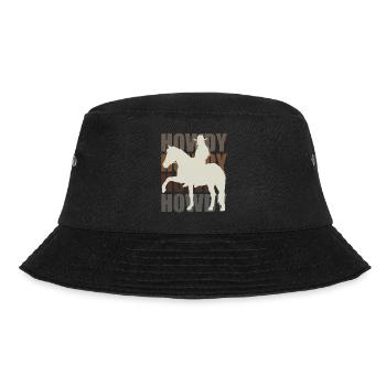Howdy! Western Rider Greeting and Fun - Bucket Hat - black - Front - Lela (165cm)