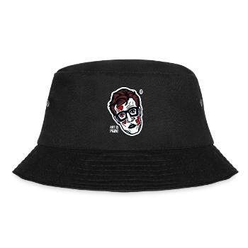 Kunst ist Leiden - Bucket Hat - Schwarz - Vorne - Lela (165cm)