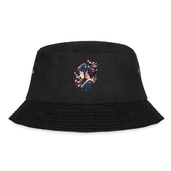 Vintage Japanisch Ästhetik Otaku Anime Girl - Bucket Hat - Schwarz - Vorne - Lela (165cm)