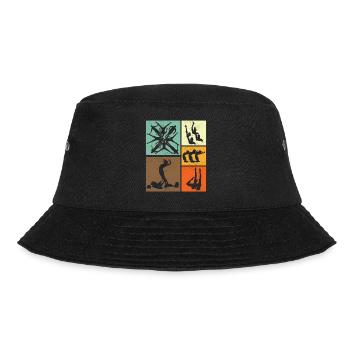 Synchronschwimmen Retro-Vintage-Schwimmer - Bucket Hat - Schwarz - Vorne - Lela (165cm)