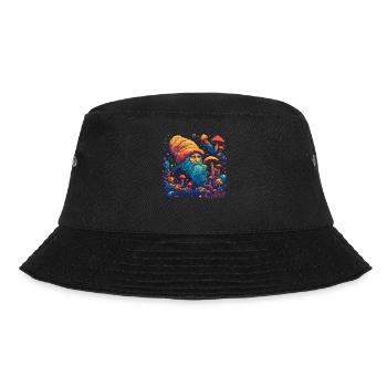 Mushroom | Fantasy Pilze Wald Natur Goa Festival - Bucket Hat - Schwarz - Vorne - Lela (165cm)