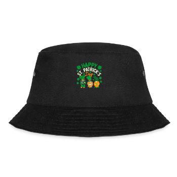 Drei Gnome Irish Shamrock St Patricks Day Lucky - Bucket Hat - Schwarz - Vorne - Lela (165cm)