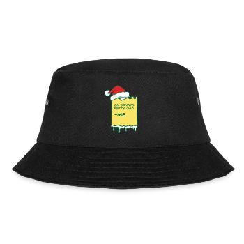 On Santa's Claus Petty List Christmas Pajama - Bucket Hat - black - Front - Lela (165cm)