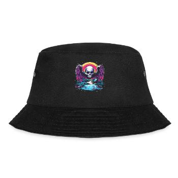 Der Totenkopf Geier besucht das ländliche Camping - Bucket Hat - Schwarz - Vorne - Lela (165cm)
