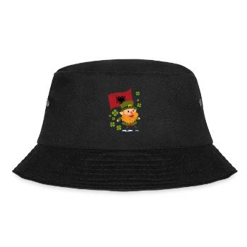 Albanische Flagge St. Patrick's Day Albanien - Bucket Hat - Schwarz - Vorne - Lela (165cm)
