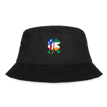 Irische Puerto Ricanische Flagge Irland Kleeblatt - Bucket Hat - Schwarz - Vorne - Lela (165cm)
