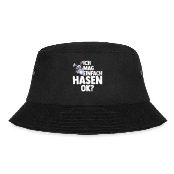 Kaninchen Hase - Bucket Hat - Schwarz - Vorne - Lela (165cm)