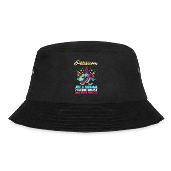 Phlebotomie Blutabnahme Blut Krankenschwester - Bucket Hat - Schwarz - Vorne - Lela (165cm)