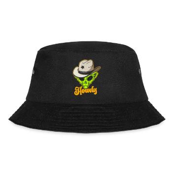 Howdy Alien Cowboy Space UFO Funny Western Rodeo - Bucket Hat - Schwarz - Vorne - Lela (165cm)