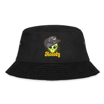 Howdy Alien Cowboy Space UFO Funny Western Rodeo - Bucket Hat - Schwarz - Vorne - Lela (165cm)