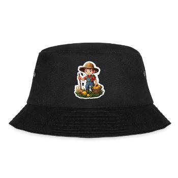 Farmer / Bauer / Ernte / Anbau / Bauernhof / Erde - Bucket Hat - Schwarz - Vorne - Lela (165cm)
