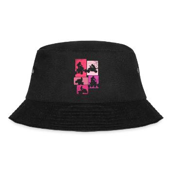 Quadgirl ATV 4 Wheeler Off Roading Lover - Bucket Hat - Schwarz - Vorne - Lela (165cm)