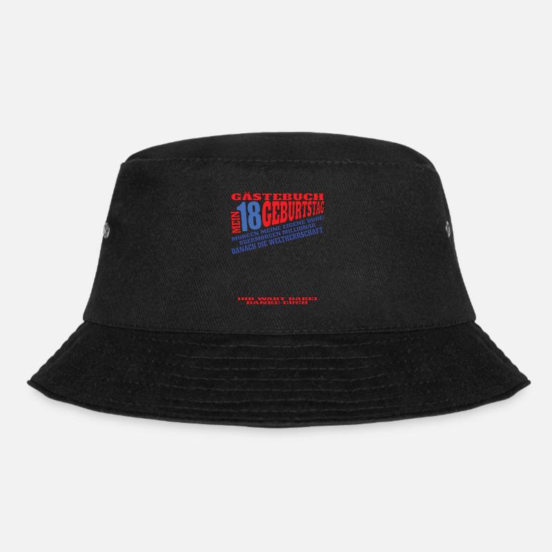 18. Geburtstag Mädchen & Junge Gästebuch - Bucket Hat - Schwarz