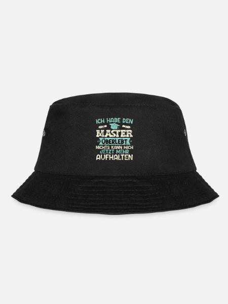 Master Party Habe den Master Überlebt Masterarbeit - Bucket Hat - Schwarz