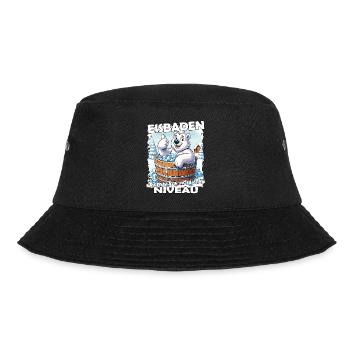 Eisbaden Winterbaden Lustig - Bucket Hat - Schwarz - Vorne - Lela (165cm)